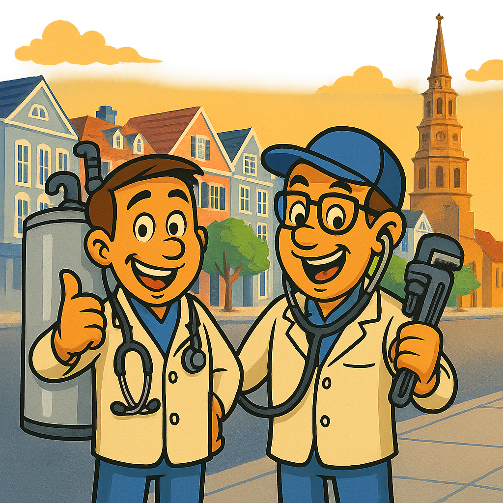 Water Heater Installation Character